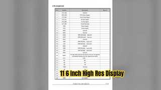 11 6 inch IPS TFT-displaymodule 140x1920 MIPI-interface
