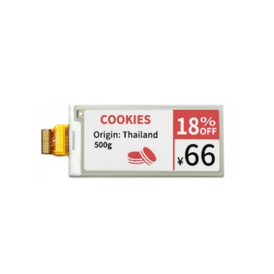 2,9 inch E-papier Display met 128x296 resolutie en SPI-interface voor elektronische schappen en plakbriefjes