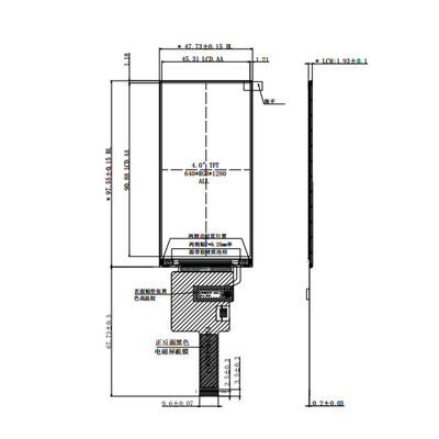 4 Inch Bar Type TFT Display 640 X 1280