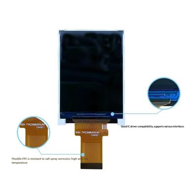 2.0 inch IPS TFT-kleurenscherm met MCU 6bit-interface, All View, 3 LEDS-achterlicht en 240x320-resolutie ST7789V IC